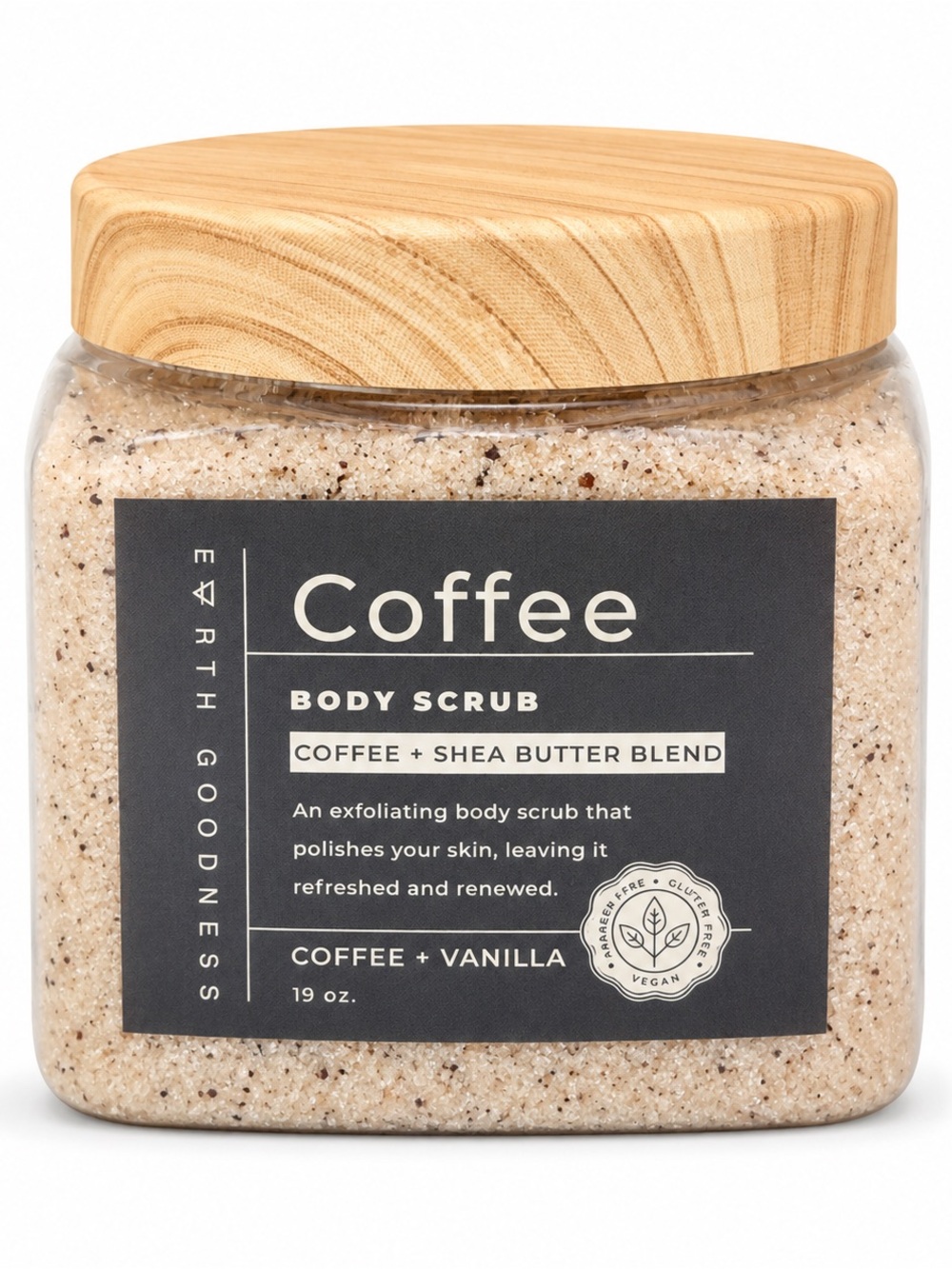 Coffee Body Scrub – Coffee + Shea Butter (Natural Tan)